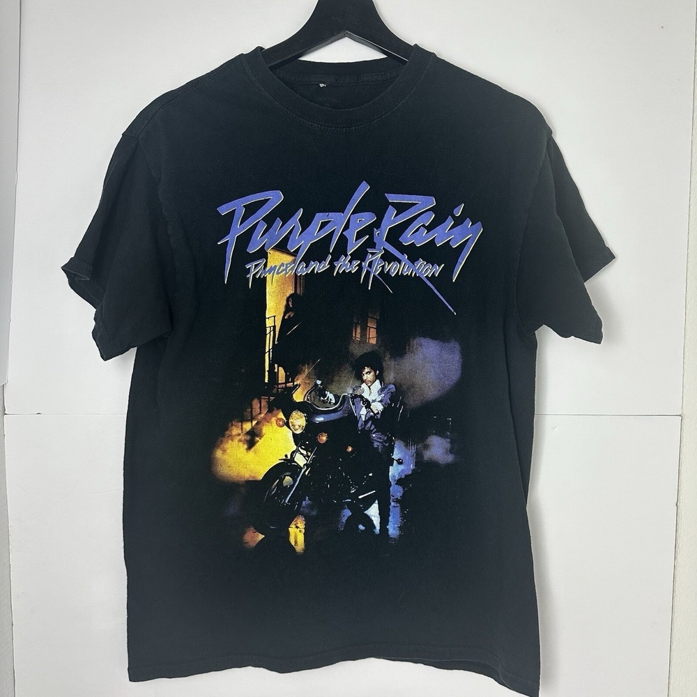 Prince Purple Rain Movie T Shirt Mens M Black Music Tour Album Tee
